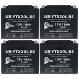 4-Pack Battery Replacement for 2010 Kawasaki Jet Ski JS800 SX-R 800 CC Personal Watercraft - 12V, 18AH