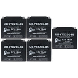5-Pack Battery Replacement for 1999 Kawasaki Jet Ski JT1100 STX 1100 CC Personal Watercraft - 12V, 18AH