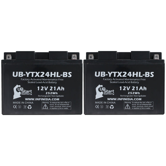 2-Pack Battery Replacement for 1993 Honda GL1500 Gold Wing 1500 CC Motorcycle - 12V, 21AH