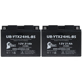 2-Pack Battery Replacement for 1993 Honda GL1500 Gold Wing 1500 CC Motorcycle - 12V, 21AH
