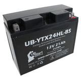 4 Pack Replacement for YTX24HL-BS Battery 12V 21AH SLA - Compatible with 2007 Arctic Cat Prowler 650, 2002 Arctic Cat Zr 800, 2003 Indian Chief, 2008 Arctic Cat Prowler 650,2006 Arctic Cat Prowler 650
