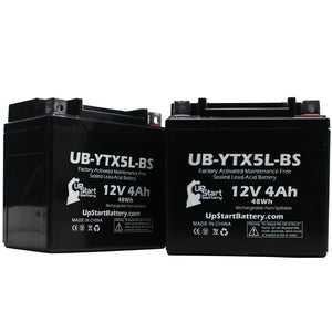 2-Pack 2011 Honda CRF150F 150CC Motorcycle Battery Replacement - 12V, 4Ah
