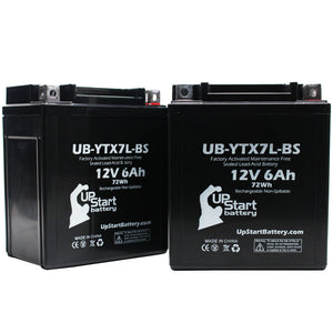 2-Pack 1996 Honda CB250 Nighthawk 250CC Motorcycle Battery Replacement - 12V, 6Ah