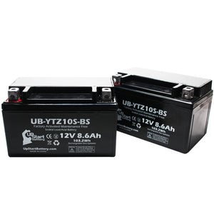 2-Pack 2003 Honda CB900F (919) 919CC Motorcycle Battery Replacement - 12V, 8.6Ah