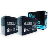 2x Pack GT GT-750 Battery - Replaces UB12100-S Universal Sealed Lead Acid Batteries (12V, 10Ah, 10000mAh, F2 Terminal, AGM, SLA)
