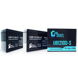 2x Pack Schwinn Fly FS Battery - Replaces UB12100-S Universal Sealed Lead Acid Batteries (12V, 10Ah, 10000mAh, F2 Terminal, AGM, SLA)