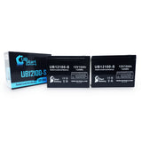 2x Pack Rascal 355 Fold & Go Battery - Replaces UB12100-S Universal Sealed Lead Acid Batteries (12V, 10Ah, 10000mAh, F2 Terminal, AGM, SLA)