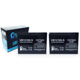 2x Pack eZip eZip 4 Battery - Replaces UB12100-S Universal Sealed Lead Acid Batteries (12V, 10Ah, 10000mAh, F2 Terminal, AGM, SLA)