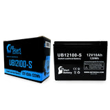 Pm Battery LA12100 Battery - Replaces UB12100-S Universal Sealed Lead Acid Batteries (12V, 10Ah, 10000mAh, F2 Terminal, AGM, SLA)