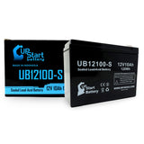 HCF Pacelite Cute 2 Battery - Replaces UB12100-S Universal Sealed Lead Acid Batteries (12V, 10Ah, 10000mAh, F2 Terminal, AGM, SLA)