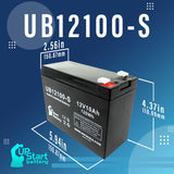 Neuton Mowers CE6 Battery - Replaces UB12100-S Universal Sealed Lead Acid Batteries (12V, 10Ah, 10000mAh, F2 Terminal, AGM, SLA, One Year Warranty)