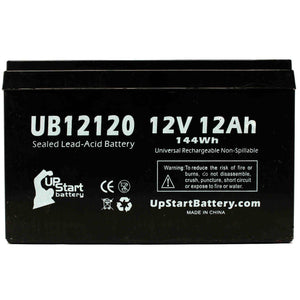 UB12120 Sealed Lead Acid Battery Replacement (12V, 12Ah, F1 Terminal, AGM, SLA)