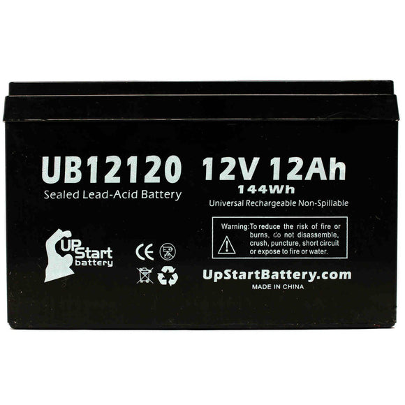 UB12120 Sealed Lead Acid Battery Replacement (12V, 12Ah, F1 Terminal, AGM, SLA)