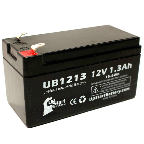 UB1213 Sealed Lead Acid Battery Replacement (12V, 1.3Ah, F1 Terminal, AGM, SLA)