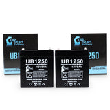 2x Pack - Technacell M18 Battery - Replacement UB1250 Universal Sealed Lead Acid Battery (12V, 5Ah, 5000mAh, F1 Terminal, AGM, SLA) - Includes 4 F1 to F2 Terminal Adapters