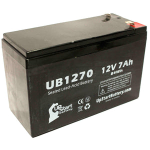ADT Security Alarm 899953 (Option) Battery - Replacement UB1270 Universal Sealed Lead Acid Battery (12V, 7Ah, 7000mAh, F1 Terminal, AGM, SLA) - Includes TWO F1 to F2 Terminal Adapters