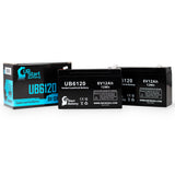 2x Pack - LINTRONICS NP106 Battery - Replacement UB6120 Universal Sealed Lead Acid Battery (6V, 12Ah, 12000mAh, F1 Terminal, AGM, SLA) - Includes 4 F1 to F2 Terminal Adapters