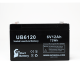 5-Pack UB6120 Sealed Lead Acid Battery Replacement (6V, 12Ah, F1 Terminal, AGM, SLA)