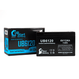 Para System MINUTEMAN A500 Battery - Replacement UB6120 Universal Sealed Lead Acid Battery (6V, 12Ah, 12000mAh, F1 Terminal, AGM, SLA) - Includes TWO F1 to F2 Terminal Adapters