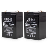 2x Pack - Tripp Lite TLRBC32 Battery - Replacement UB645 Universal Sealed Lead Acid Battery (6V, 4.5Ah, 4500mAh, F1 Terminal, AGM, SLA) - Includes 4 F1 to F2 Terminal Adapters