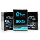 2x Pack - Orion SKIN ANALYZER Battery - Replacement UB645 Universal Sealed Lead Acid Battery (6V, 4.5Ah, 4500mAh, F1 Terminal, AGM, SLA) - Includes 4 F1 to F2 Terminal Adapters