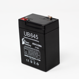 4-Pack UB645 Sealed Lead Acid Battery Replacement (6V, 4.5Ah, F1 Terminal, AGM, SLA)