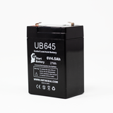 4-Pack UB645 Sealed Lead Acid Battery Replacement (6V, 4.5Ah, F1 Terminal, AGM, SLA)