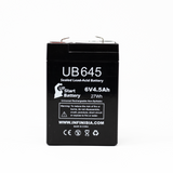 4-Pack UB645 Sealed Lead Acid Battery Replacement (6V, 4.5Ah, F1 Terminal, AGM, SLA)