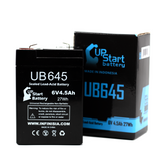 Tripp Lite INTERNET OFFICE 325 Battery - Replacement UB645 Universal Sealed Lead Acid Battery (6V, 4.5Ah, 4500mAh, F1 Terminal, AGM, SLA) - Includes TWO F1 to F2 Terminal Adapters
