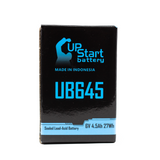 APC 200DL Battery - Replacement UB645 Universal Sealed Lead Acid Battery (6V, 4.5Ah, 4500mAh, F1 Terminal, AGM, SLA) - Includes TWO F1 to F2 Terminal Adapters