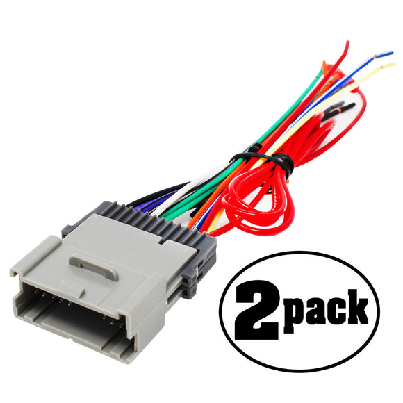 2-Pack Compatible Radio Wiring Harness For GM 98-08 Harness