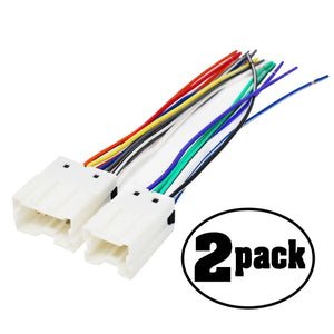2-Pack Compatible Radio Wiring Harness for Select 1990-2005 Nissan/Infiniti Vehicles