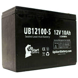 2-Pack UB12100-S Sealed Lead Acid Battery Replacement (12V, 10Ah, F2 Terminal, AGM, SLA)